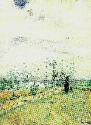 Carl Larsson korsbarsblom-kvinna i landskap France oil painting artist
